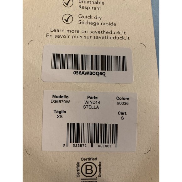 Save The Duck Stella Windbreaker Rain Jacket Women Size XS 0 New with Tag - Picture 4 of 8